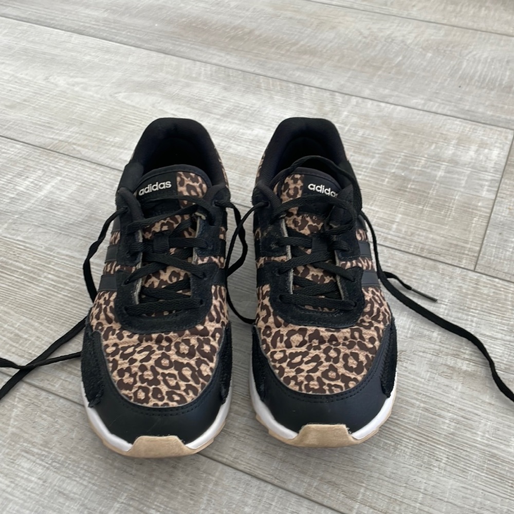 Adidas leopard sneakers. Gently used